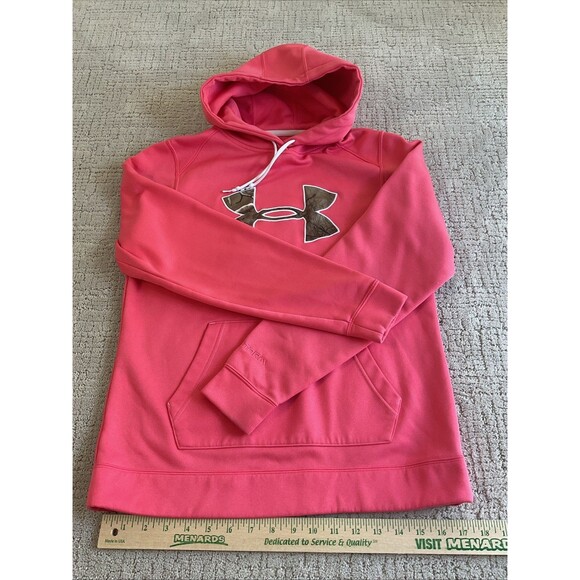 Under Armour Tops - Under Armour | Camo Logo Hoodie Sweater | Pink | Medium.EUC